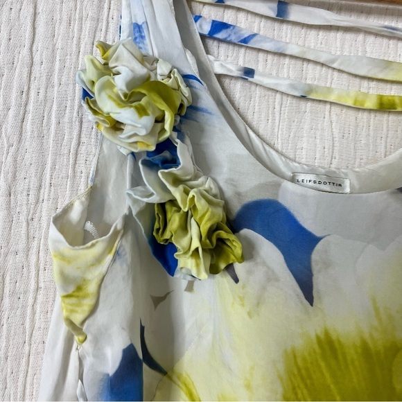 Leifsdottir Anthropologie 100% Silk Floral Tank 2 - Picture 3 of 5